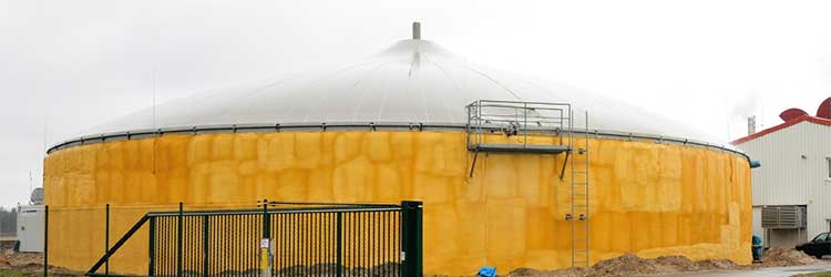 Biogas tanks isoleren - Ratering Isolaties